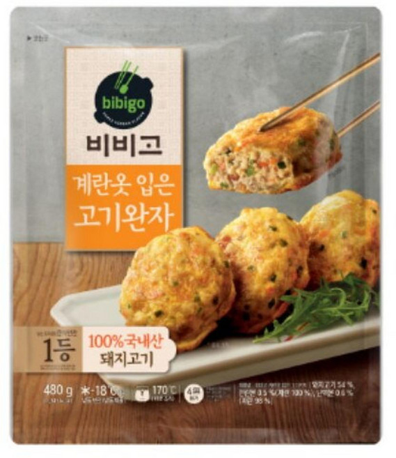 CJ제일제당 비비고 계란옷 입은 고기완자, 2개, 480g