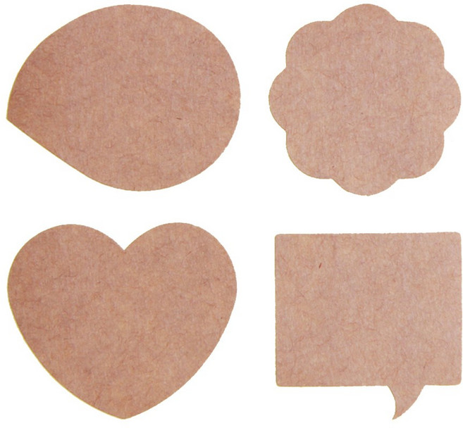 봄91 KP 4종 말풍선 메모 스티커 80p, 혼합 색상, 1세트