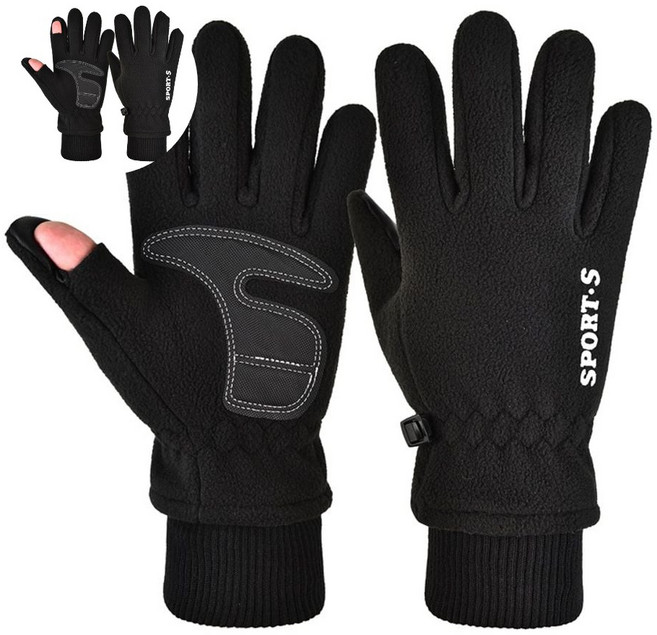 (싸더라) 방한 손가락 터치장갑 남성 기모소재