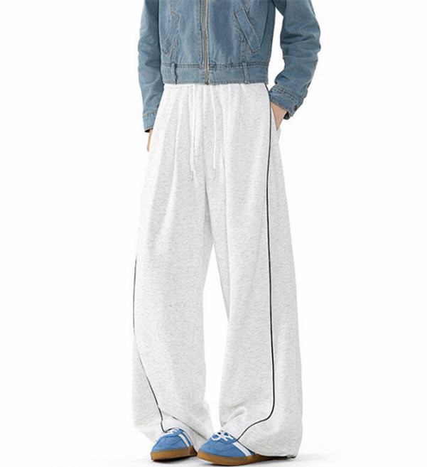 사선라인 와이드 캐주얼 트레이닝 팬츠 MP2937