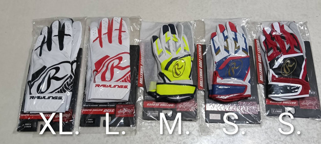 Rawlings 羊皮皮革 棒球打擊手套, 10個, 藍白