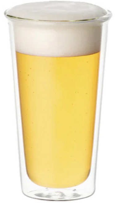 킨토 캐스트 더블월 비어글라스 340ml, 클리어, 1개