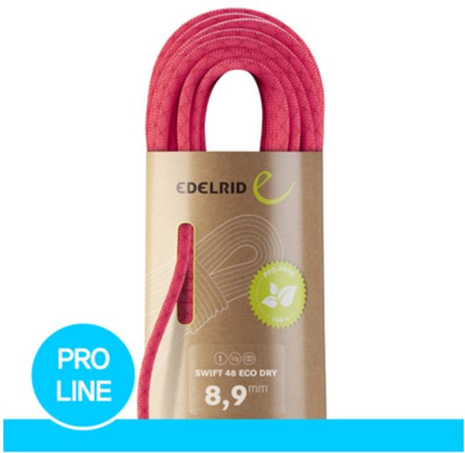 에델리드 8.9 mm 스위프트 48 에코 드라이 70M 등반 로프 자일 밧줄 트랑고