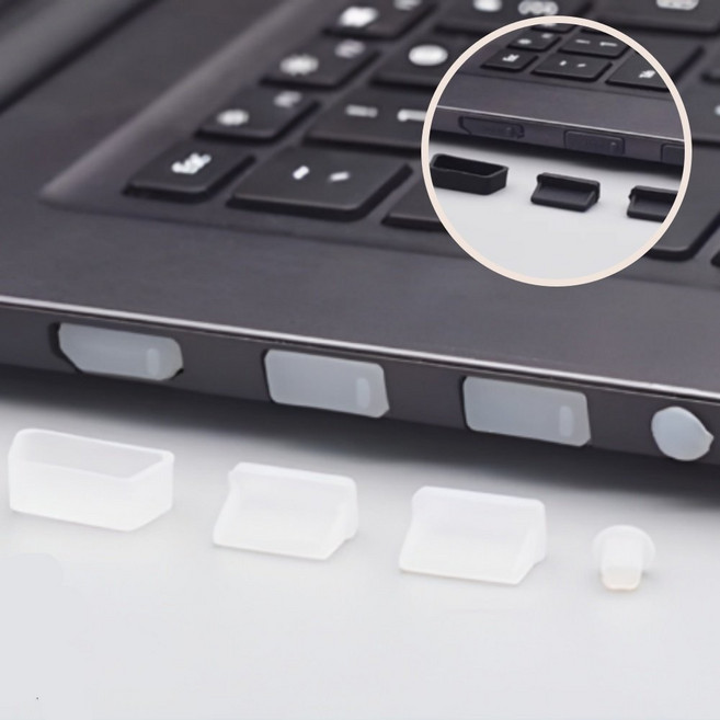 노트북 포트 먼지커버 16p 세트 USB 단자 보호 실리콘마개, 1개, hi 투명 (16종)