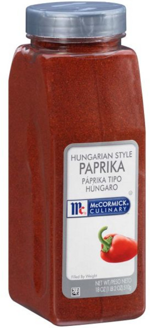 McCormick Culinary 파프리카 가루 파우더 맥코믹 쿠리얼 헝가리안 18온스 요리 전문가용 달콤한 용기 양념과 장식에 적합