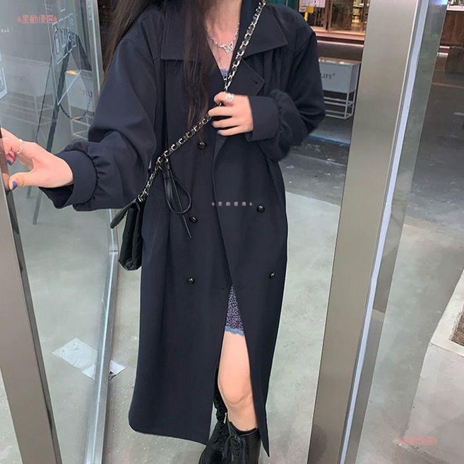 韓版風衣外套 女 春秋中長款大衣