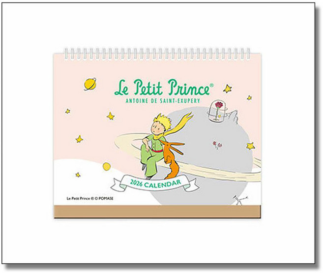 제이북스 2026년 어린왕자 마음의 눈으로 보이는 것들 미니 탁상달력 (가로형), 단품, 단품