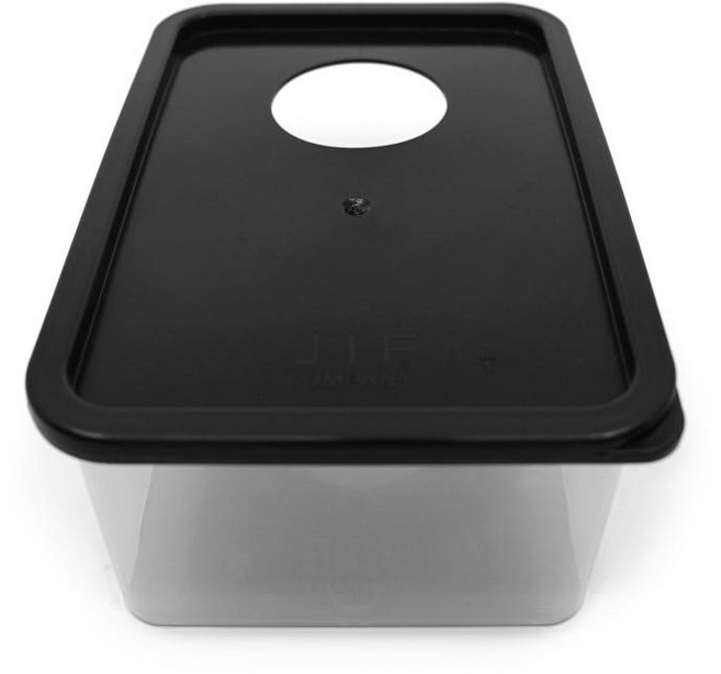 JIF 지곤 습식은신처 대 크레스티드게코 도마뱀 파충류 알통 산란통, 2개, 뚜껑블랙