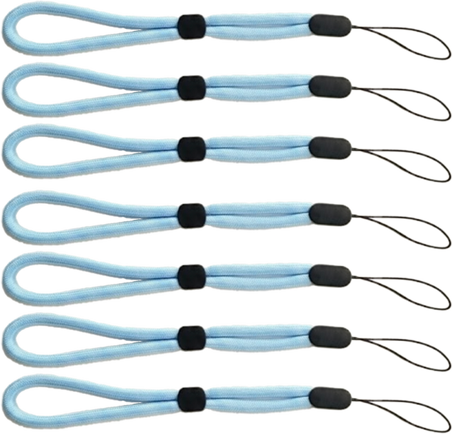 다람앤토리 다용도 핸드 스트랩 휴대폰 줄, 10개, 스카이블루