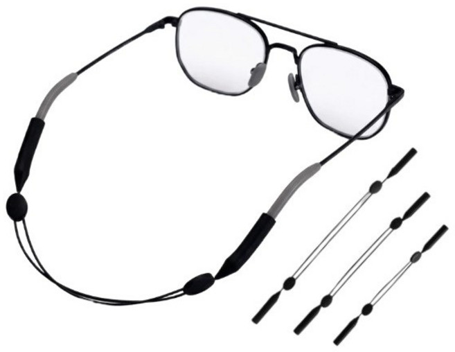 안경 흘러내림 방지 스트랩 길이조절 안경줄 목걸이 고정 밴드 3개입