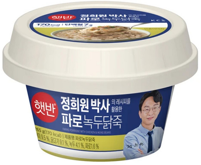 햇반 파로녹두닭죽, 265g, 12개