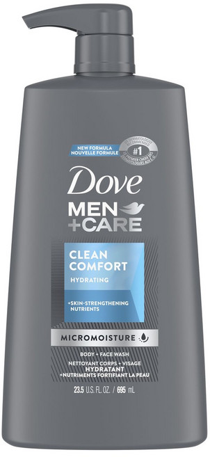 【Dove 多芬】男士臉部身體沐浴-潔淨舒爽/藍, 650ml, 1件