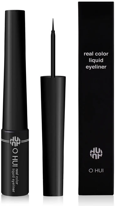 오휘 오휘 리얼컬러 리퀴드 아이라이너 01호 블랙 new 번지지 않는 아이라이너 붓펜, 1개 - 쿠팡