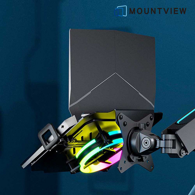 마운트뷰 노트북 LED 쿨러 쿨링 받침대 거치대 MV-8GL, 블랙 [EX380]