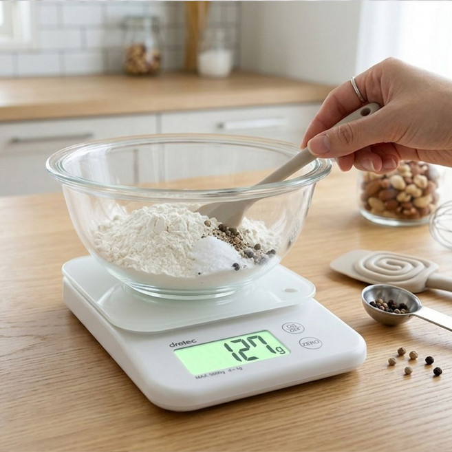 드레텍 전자저울 5 kg KS-514WT, 화이트