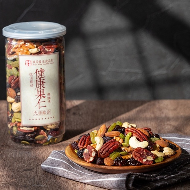展榮商號 日嚐果仁 九種綜合堅果, 1個, 日嚐果仁(罐裝好保存)