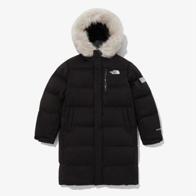 노스페이스 키즈 고 프리 다운 코트 버전2 롱패딩 다운 털 자켓 아동공용 블랙[뉴발란스리유저블소형백증정]