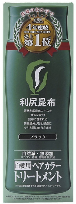 리시리 흰머리용 헤어 컬러 트리트먼트, 블랙, 1개