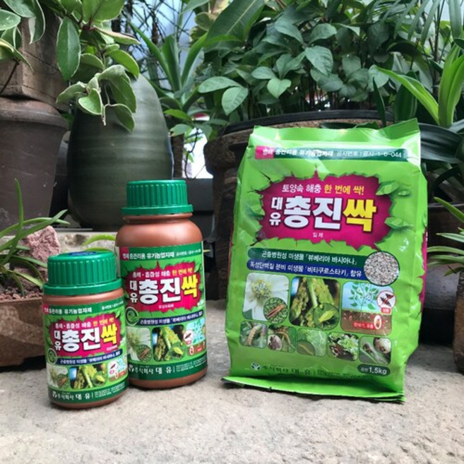 어플라워가드닝 대유 총진싹 식물 살충제 관리제 토양 뿌리파리약, 총진싹 액제 250ml, 1개, 1.5kg