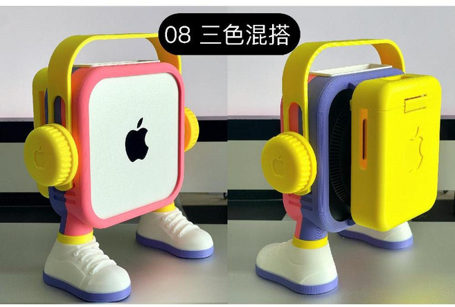 맥미니 M4 PC 케이스 스탠딩 거치대 컴퓨터 하우징 데스크탑 케이스 디자인 케이스, 3색 대형 ((대)