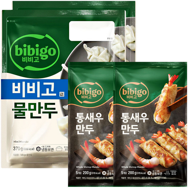 비비고만두(통새우만두 200g 2개+물만두 370g 2입 1개)