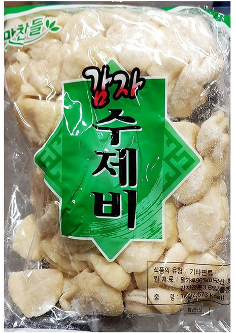 업소용 식당 식자재 주방 재료 백미 감자수제비 1kg, 1개