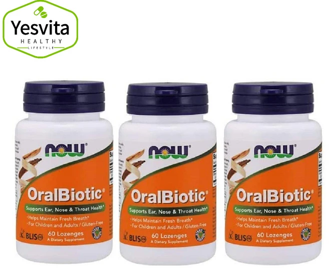 [2+1] Now Foods 나우푸드 오랄 바이오틱 60정 구강유산균 OralBiotic 연쇄상구균 살리바리우스 BLIS K12 10억 CFU 3개 - 쿠팡