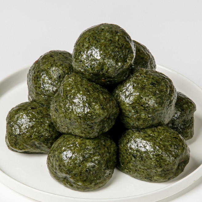 호미담 아침대용떡 저당 팥앙금 쑥찹쌀떡 밥알찹쌀떡, 90g, 10개