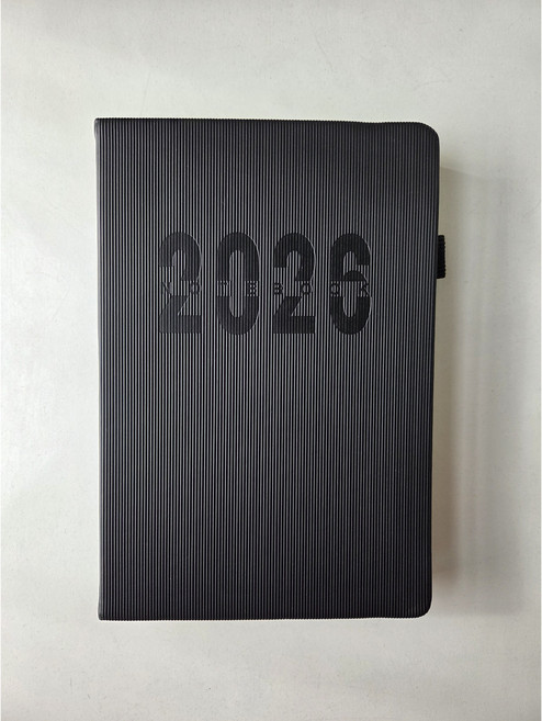 DOA양지 2026년 날짜형 노트 플래너 A5 다이어리 업무용 수첩 일기장 만년다이어리 노트, 블랙, 1개