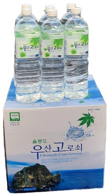 울릉도 고로쇠물 1.5리터 6병 고로쇠수액 특산품 호박엿/부지갱이건나물, 1.5L, 6개
