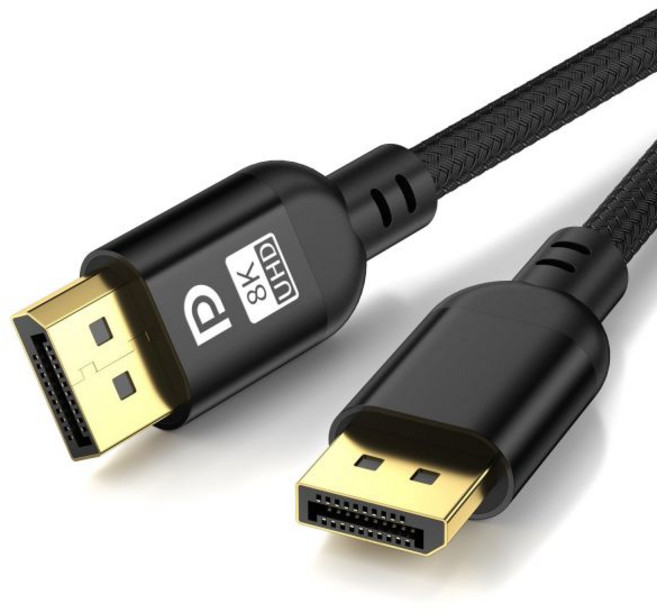 디야니스리 8K 디스플레이포트 케이블 20피트 DP 1.4 32.4Gbps 지원 8K60Hz 4K120Hz 2K240Hz 고주사율 유연한 HDR DSC 프리싱크 G-싱크 게이밍, 6.6 feet