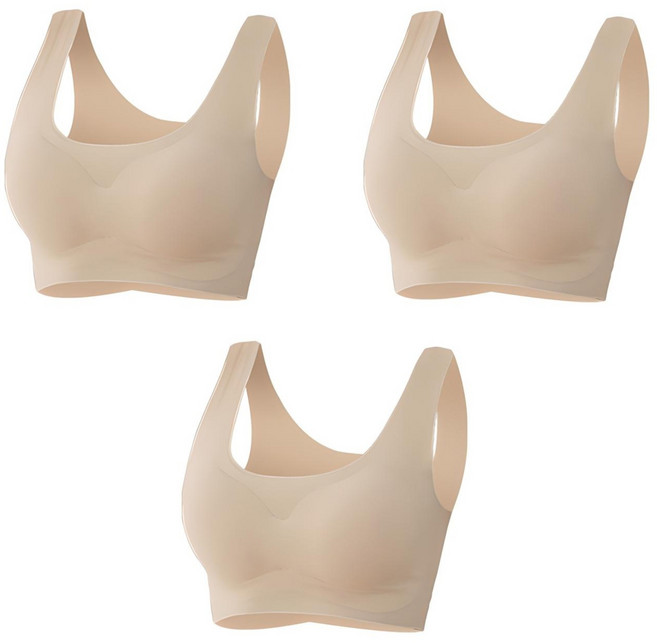 어워크 심리스 노와이어 스포츠 브라 3P 브래지어 S-2XL