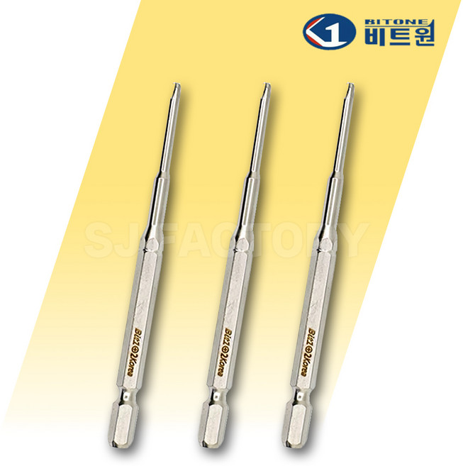 비트원 자석 십자 단면 드라이버 비트 PH2 3.0 x 100mm, 3개