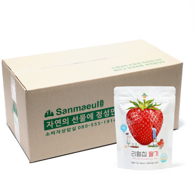 동결건조 과일칩 딸기칩 리얼칩 딸기 국내산 (), 20개, 13g