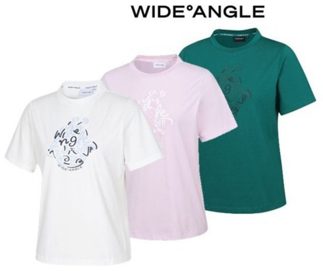 와이드앵글 와이드앵글WWM24292GH여성 CO 에센셜 라운드 티셔츠 792668