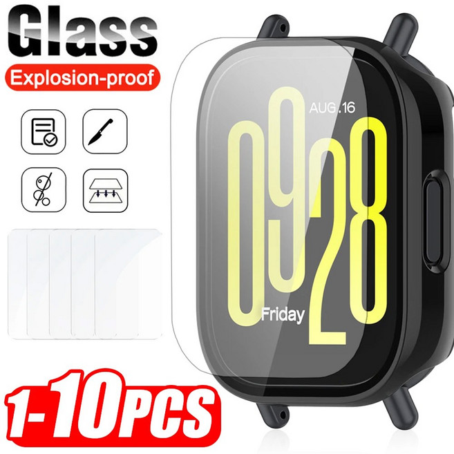 샤오미 호환 REDMI WATCH 5 LITE 용 강화 유리 시계 필름 MI SMARTWATCH 화면 보호기, 3PCS