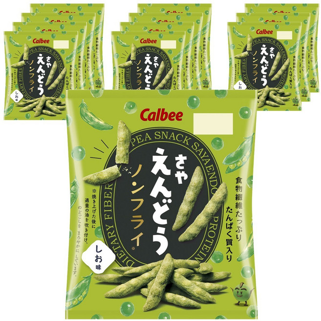 Calbee 卡樂比 鹽味豌豆餅, 12包, 61g