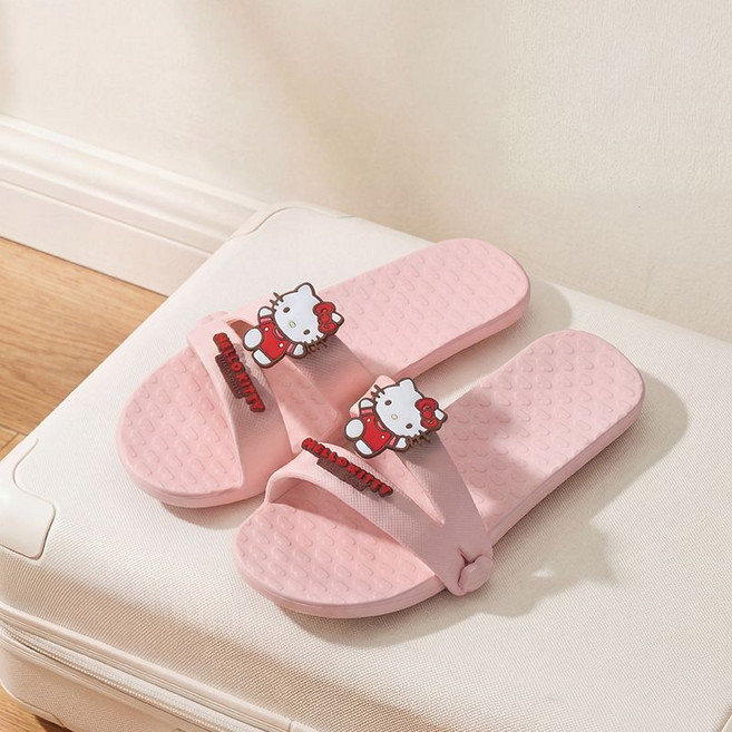 Sanrio 授權 角色拖鞋 居家旅行兩用, 1個, 粉色小貓37-38
