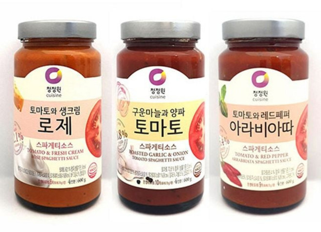마요네스 청정원 로제스파게티소스 아라비아따 토마토 600g, 로제소스600g, 1