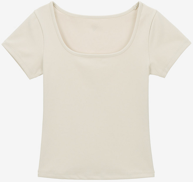 [콘치웨어] 여성용 슬림핏 스퀘어넥 숏 슬리브 3colors 필라테스 가