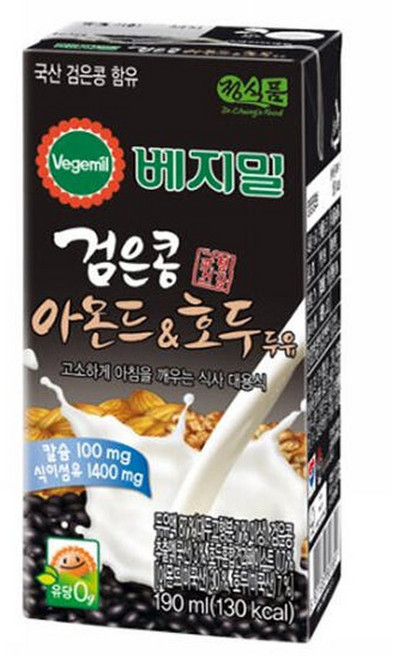 베지밀 검은콩 아몬드와호두 190ml x 48팩, 48개