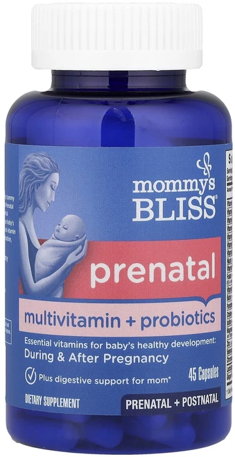 단백질 비타민 철분 마그내슘 칼슘 Mommy's Bliss 임산부용 종합비타민 및 프로바이오틱 캡슐 45정 고루고루섭취해주세요, MommysBliss임산부용종합비타민및프로바이오틱캡슐4, 1개 - 쿠팡