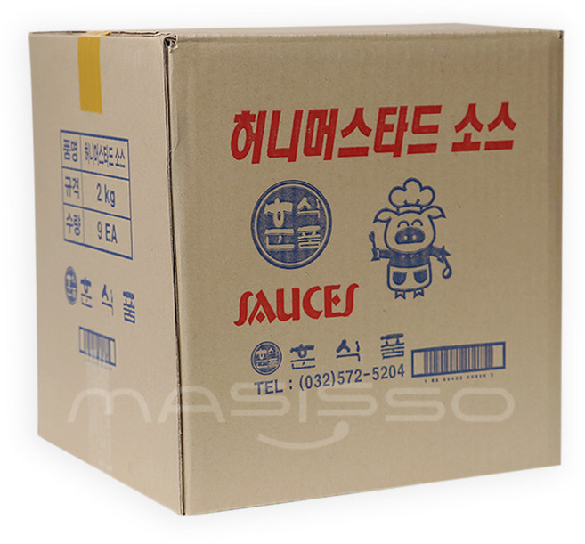 훈식품 훈 머스타드소스 한 박스 2kg, 9개