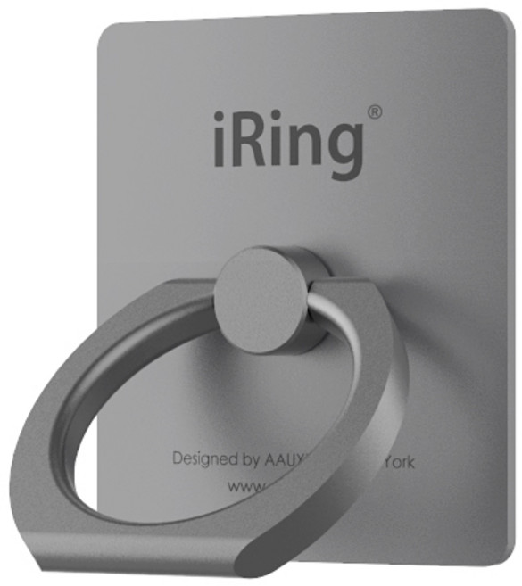 억스 아이링 오리지널 매스티지 스마트링 핸드폰 스마트톡 핸드 그립 거치대, 그레이, 1개