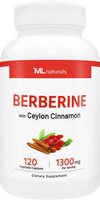 [미국빠른직구] 신제품 마이라이프 내추럴스 베르베린 1300mg with 실론시나몬, 1개, 120정