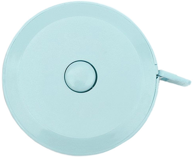 馬卡龍 自動伸縮捲尺 一鍵回收 迷你皮尺, 藍色, 1個