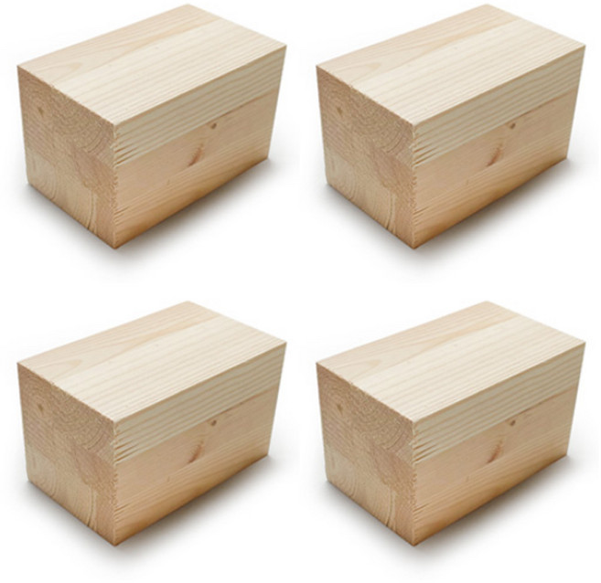 아이베란다 원목 목재 몽땅각재 가구다리 받침 부목 교구 DIY 교육용, 4개, 08_60x60x100mm 레드파인집성