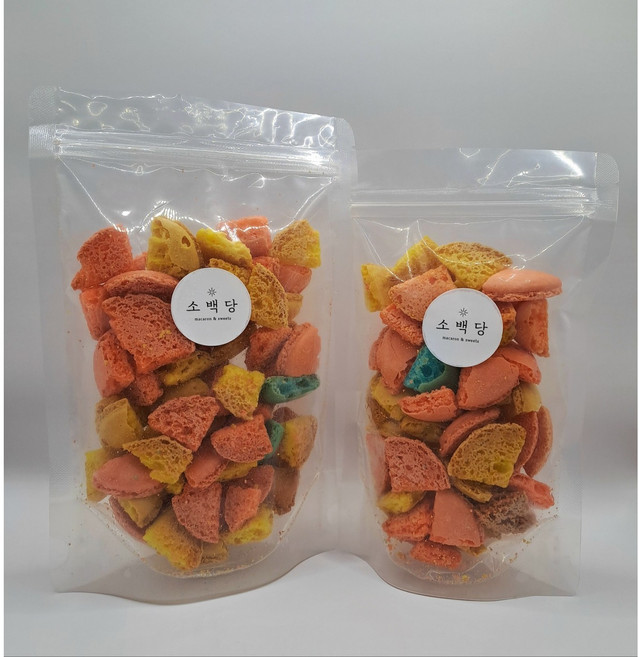 [소백당] 마카롱 쫀득쫀득 꼬끄 후레이크 대용량 안전한 HACCP 마카롱 꼬끄, 1개, 400g