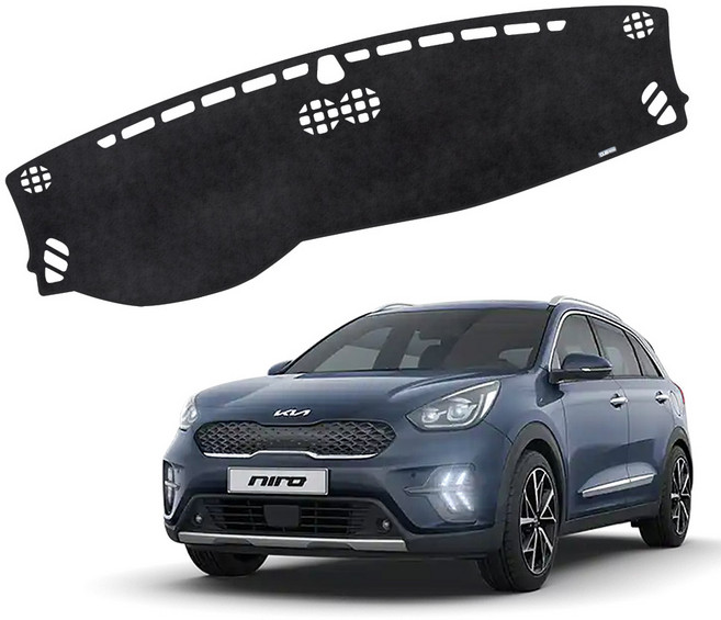 더뉴니로 하이브리드 DUB 논슬립 벨벳 대쉬보드커버, 19년3월~21년5월/센터유/KK115, 블랙