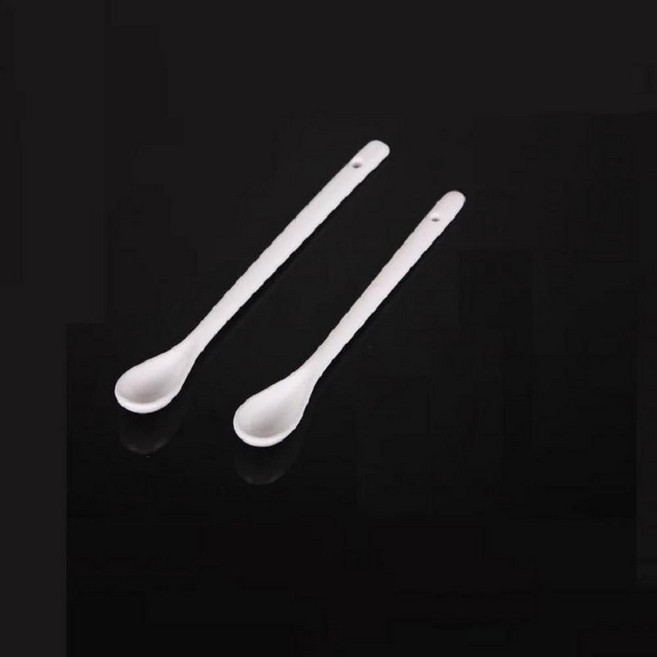 긴 손잡이 도자기 커피 스푼 세라믹 티, 2. 19cm, 1개